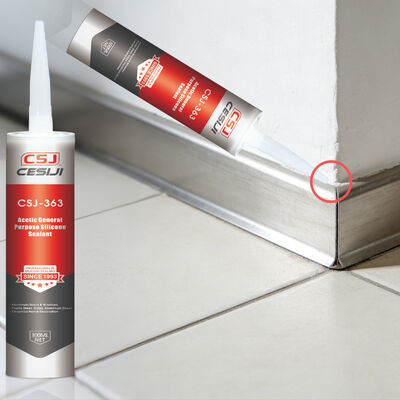 High-Elastic Acetic Cure Adhesive Sealant 300mL - Compatible with PVC Construction Materials and Steel