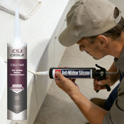 Mildew-Resistant Neutral-Cure Silicone Sealant – Specially Formulated for Bathrooms, Kitchens and High-Humidity Toilet Applications