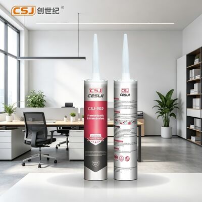 Acetic Silicone Sealant Sealing Cracks and Gaps in Building and Manufacture Projects